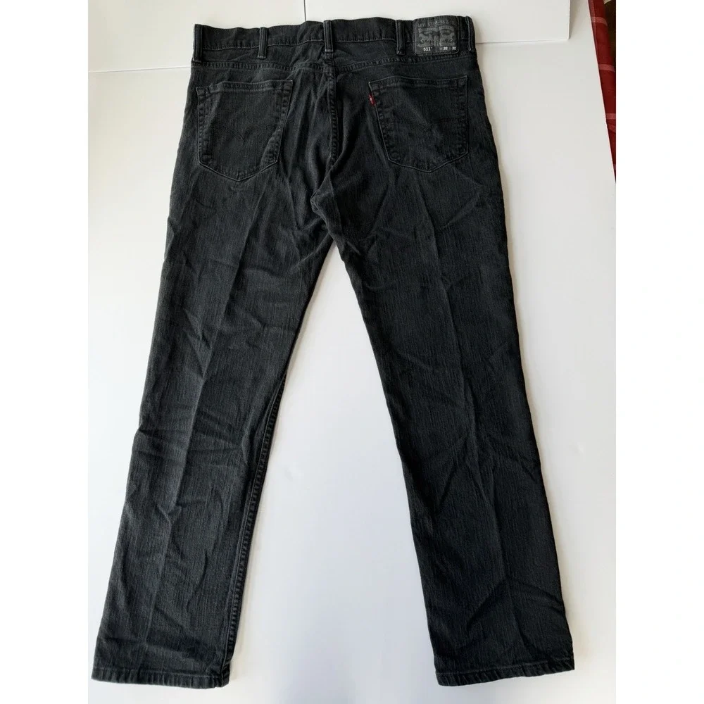 Levi's Men's Slim Fit Jeans Black Dark Wash Stretch Denim 5-Pocket